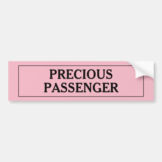 Precious Passenger Girl Bumper Sticker (Front)