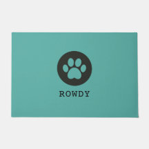 Precious Pawcels logo customizable food mat