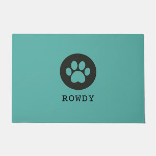Precious Pawcels logo customizable food mat