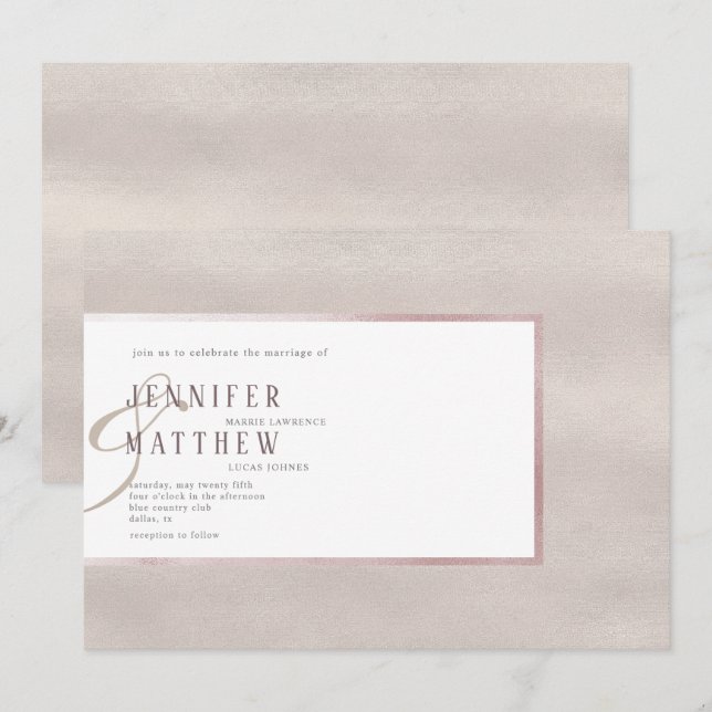 Precious Pearl | Wedding Invitation (Front/Back)