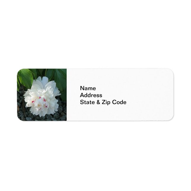 Precious Peony Return Address Labels (Front)