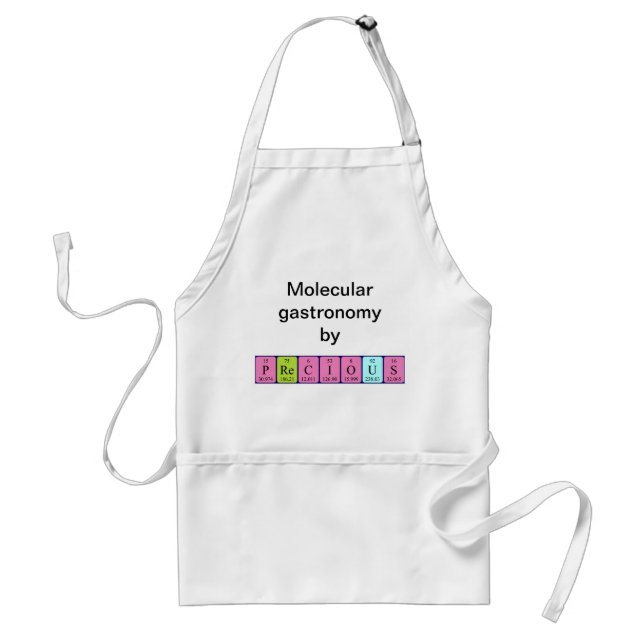 Precious periodic table name apron (Front)