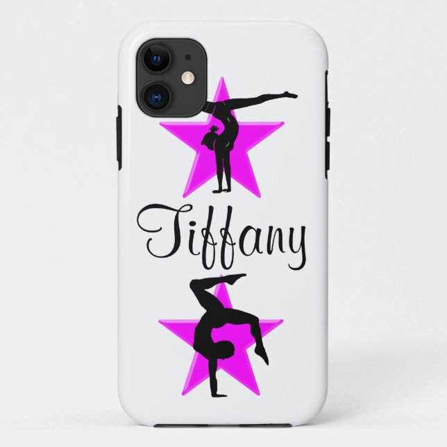 PRECIOUS PINK PERSONALIZED GYMNAST IPHONE CASE (Back)