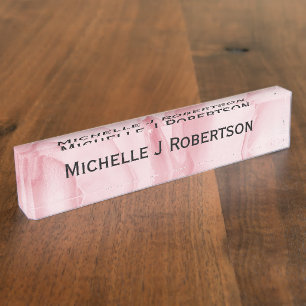 Precious Pink Petals with Name Nameplate