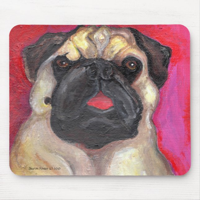Precious Pug Mouse Pad (Front)