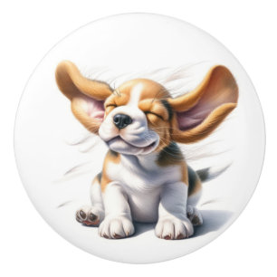 Precious Puppies Ceramic Knob