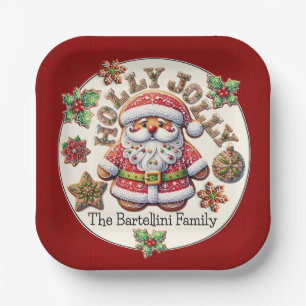Precious Santa Paper Plate