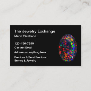 Precious Stone Jeweler Jewelry Theme Business Card