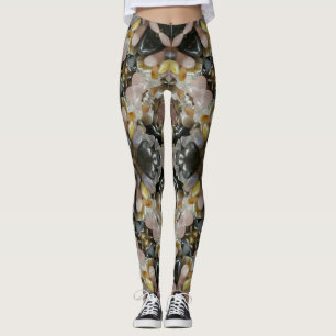 Precious Stones and Crystals Mandala Fractal Leggings