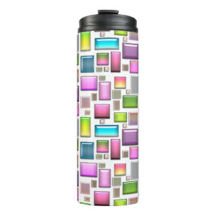 Precious stones and mother of pearl thermal tumbler