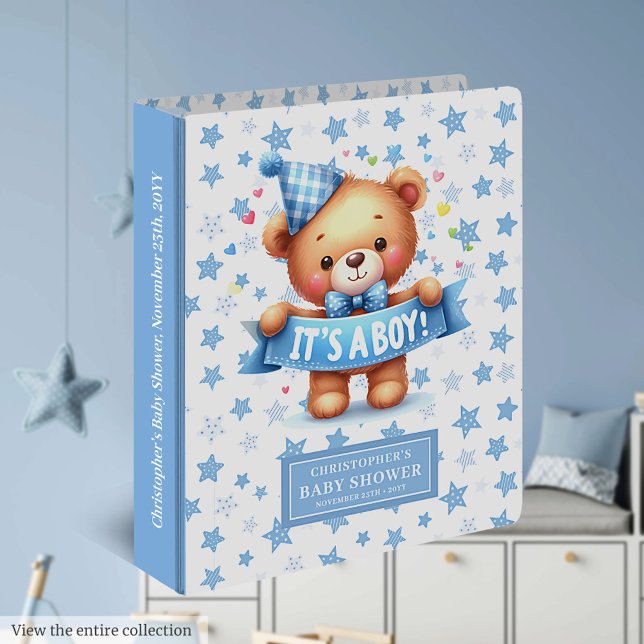 Precious Teddy Bear Baby Memory Classeur C’est un  (Adorable teddy bear baby shower memory album for your little boy.)