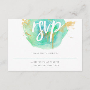 Precious Watercolor RSVP card