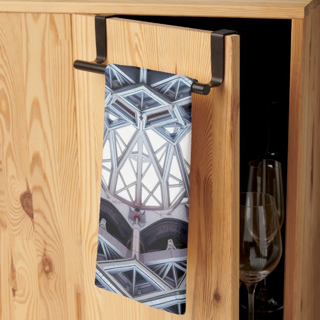 precise architectural details kitchen towel (Thirds Fold)
