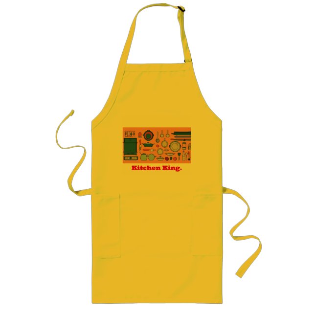 "Precision Cooking: Knolling Temperature Apron" Long Apron (Front)
