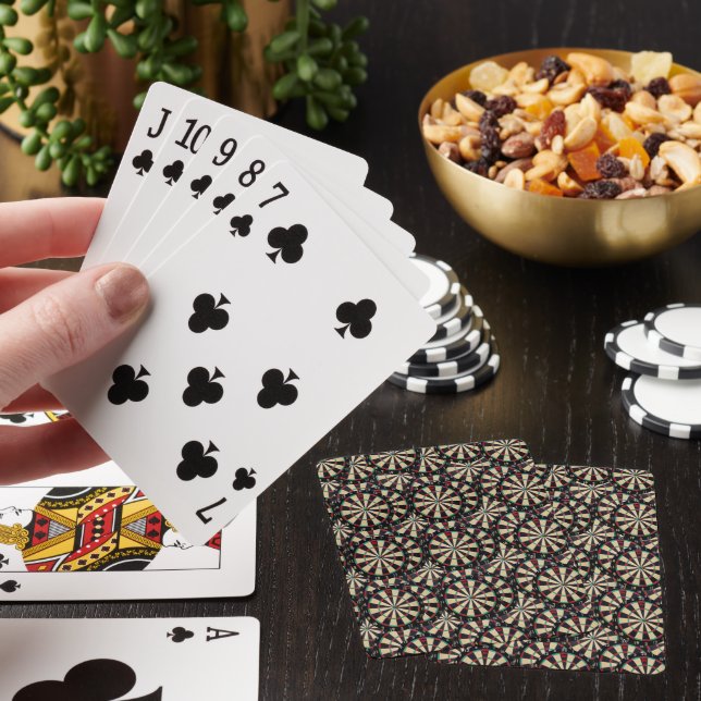 "Precision in Layers: The Art of Stacked Bullseyes Playing Cards (In Situ)