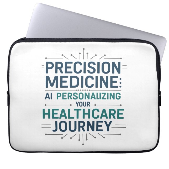 Precision Medicine – AI Personalizing Healthcare Laptop Sleeve (Front)