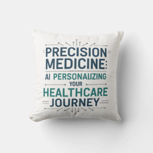 Precision Medicine – AI Personalizing Healthcare Throw Pillow