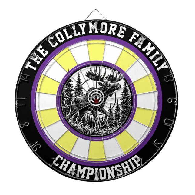 Precision Moose Forest Target Art Dartboard (Front)