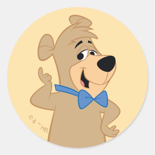 Precocious Boo-Boo Bear Classic Round Sticker (Front)
