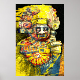 Precolumbian God Poster