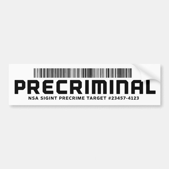 Precriminal Bumper Sticker (Front)
