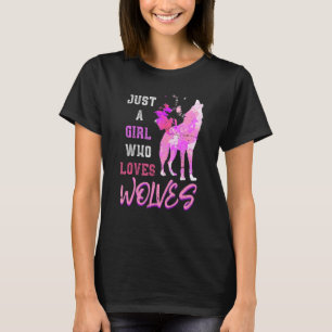 Predator Animal Howling Wolf Women Girls Colourful T-Shirt