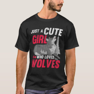 Predator Animal Lover Girls Women Forest Howling W T-Shirt