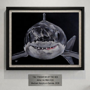 Predator of the Sea Painting by Alfred Fox Canvas Print