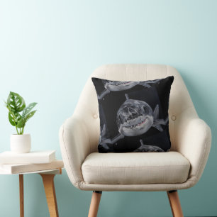 Predator of the Sea Painting by Alfred Fox Throw Pillow