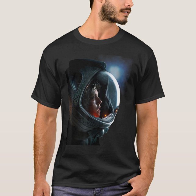 predator v alien astronaut T-Shirt (Front)