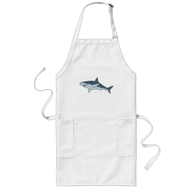 Predatory shark long apron (Front)