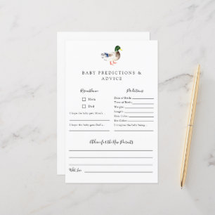 Predictions & Advice Duck Baby Shower Game