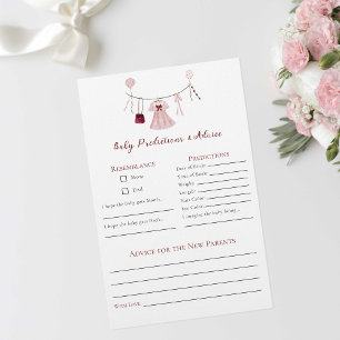 Predictions Advice Little Sweetheart Baby Shower Flyer