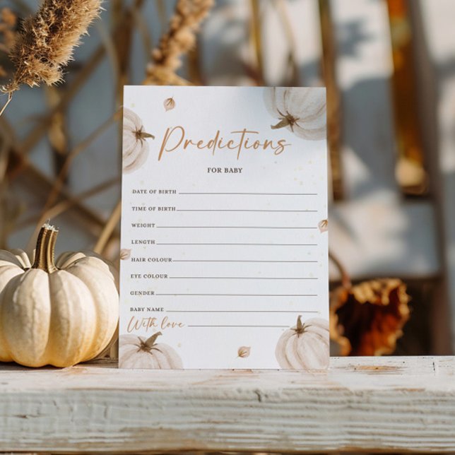 Prédictions Baby showers Automne Pour La Carte Béb (Créateur téléchargé)