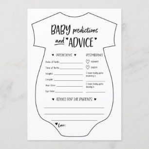 Prédictions et cartes de conseil pour bébés