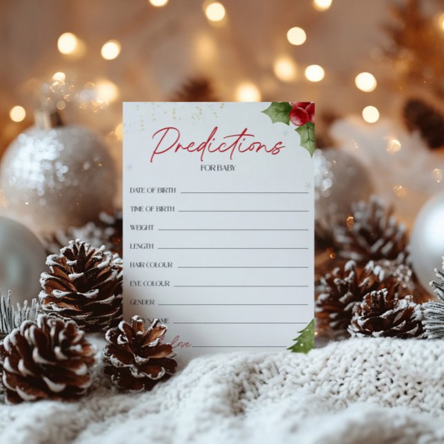 Prédictions père Noël Baby shower Pour La Carte Bé (Créateur téléchargé)