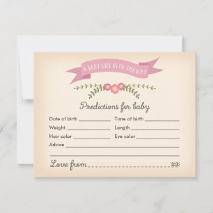 Prédictions pour bébés - Carte de jeu Baby shower