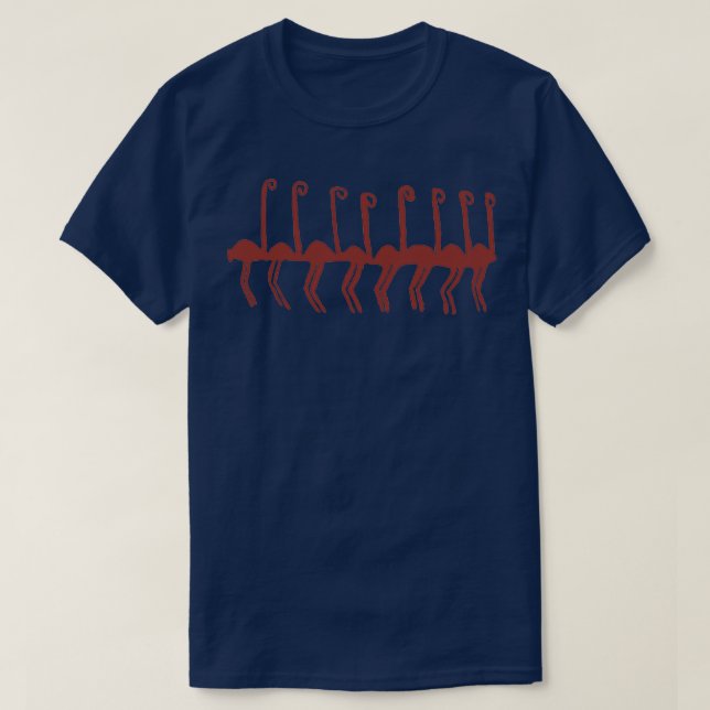 Predynastic flamingos T-Shirt (Design Front)