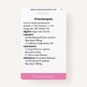 Preeclampsia & Postpartum hemorrhage/neonate Badge