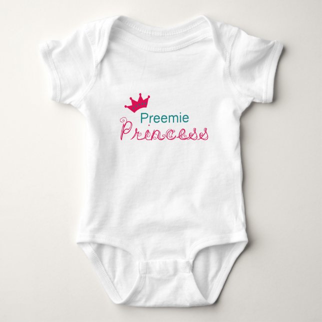 Preemie Princess Baby Bodysuit (Front)