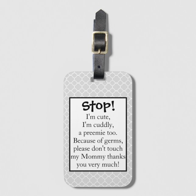 Preemie stroller tag (Front Vertical)