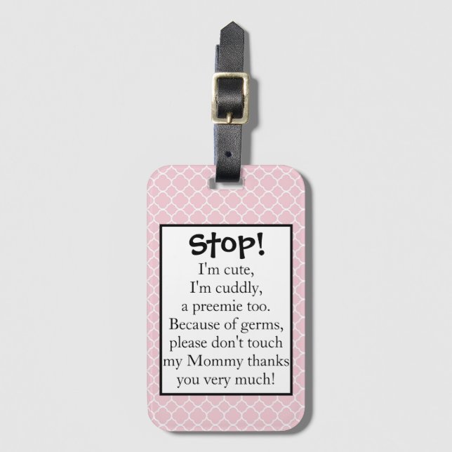 Preemie stroller tag (Front Vertical)