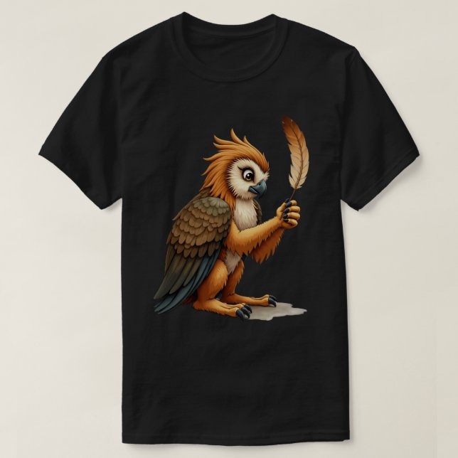 Preening Gryphon T-Shirt (Design Front)