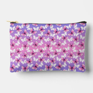 Preety Pink and White Butterfly Print Cut Sew Bag