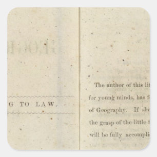 Preface Geographical reader for Dixie children Square Sticker