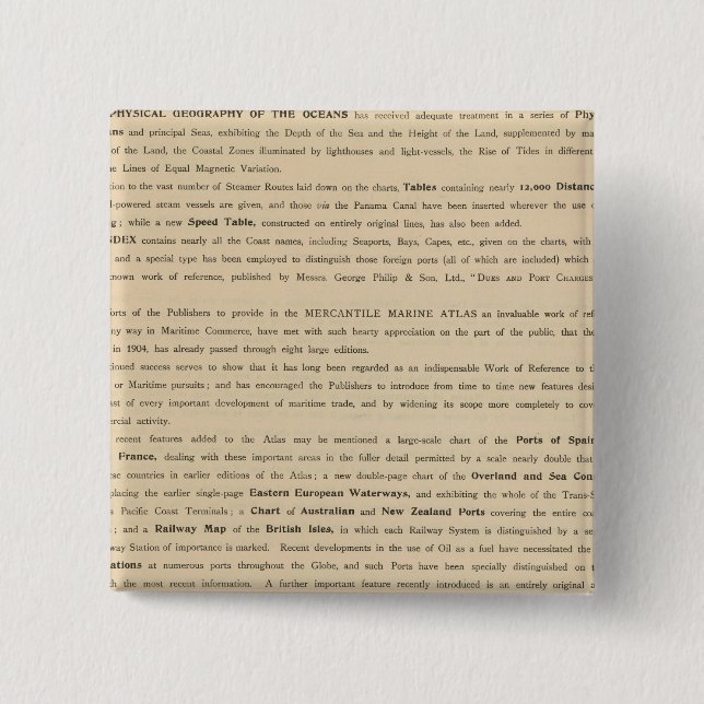 Preface New mercantile marine atlas 2 Inch Square Button (Front)