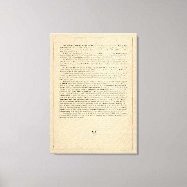 Preface New mercantile marine atlas Canvas Print (Front)