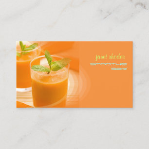 Prefectly fresh carrot juice business card