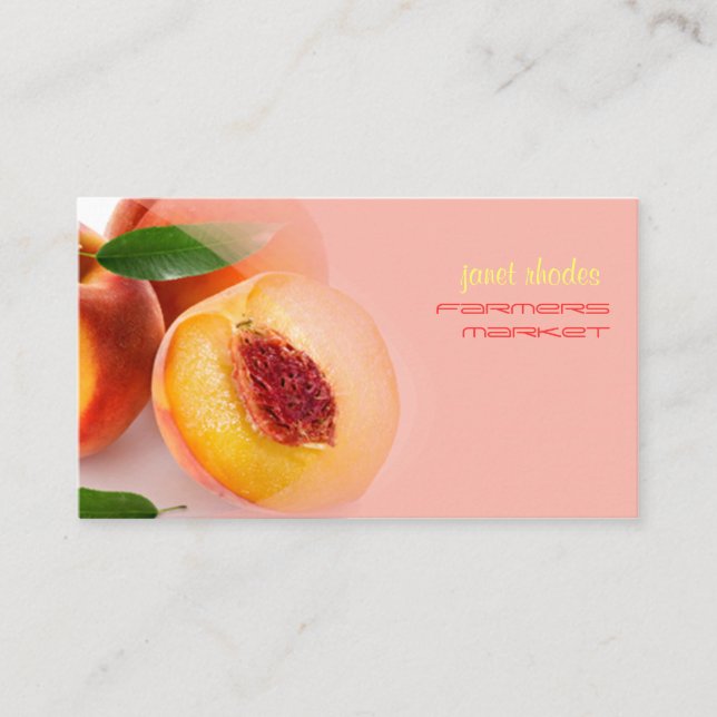 Prefectly fresh peaches business card (Front)