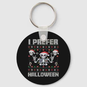 Prefer Halloween Funny Christmas Ugly Skeleton Keychain